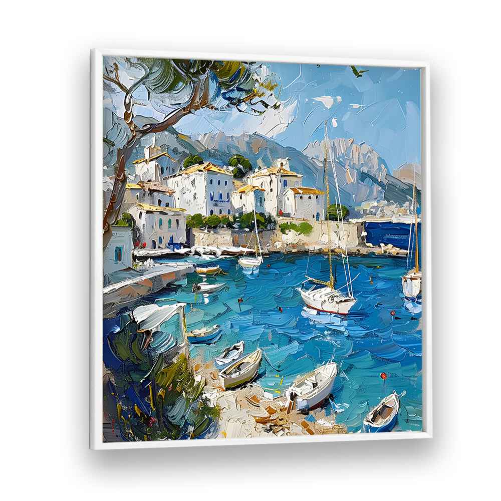Experience the vibrant hues of the BLUE MEDITERRANEAN SEA MALLORCA, capturing Mediterranean tranquility and beauty.