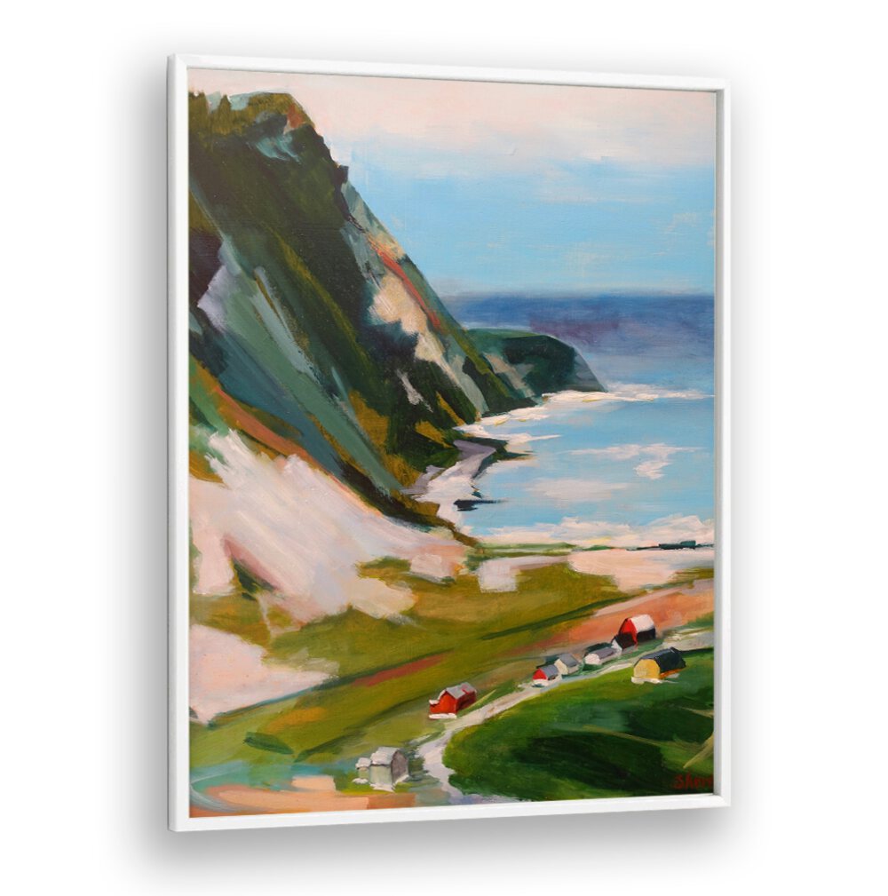NORWEGIAN TOWN , LANDSCAPE PAINTINGS