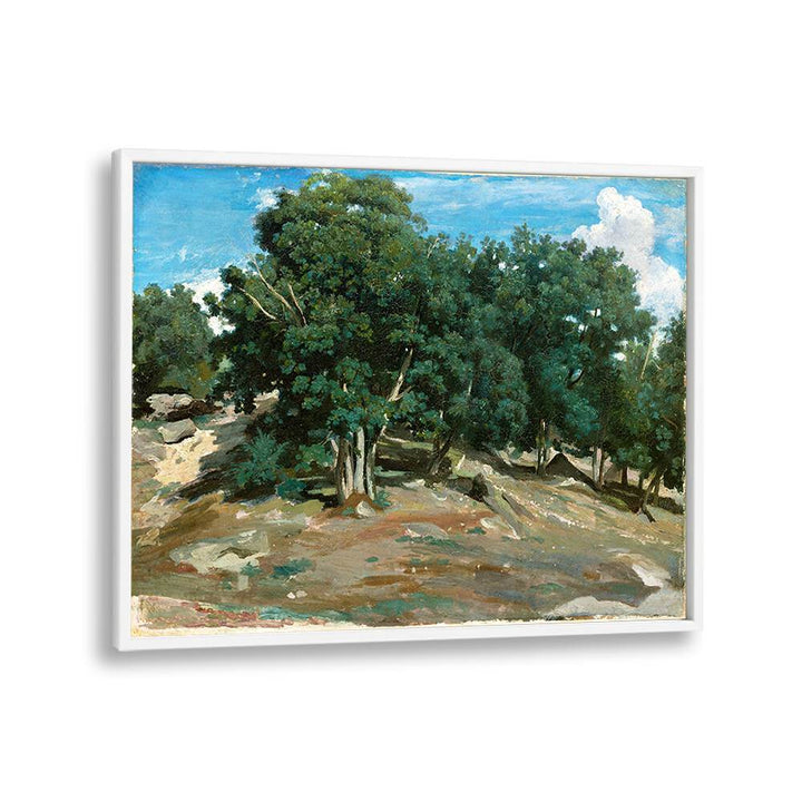 FONTAINEBLEAU OAK TREES AT BAS-BRÉAU (1832 OR 1833) , VINTAGE PAINTINGS