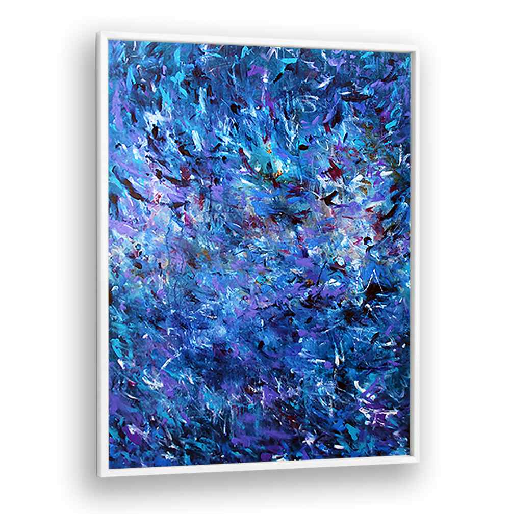 Vibrant blue hues highlight the ABSTRACT DESIGN XX, a captivating piece of abstract paintings perfect for modern spaces.