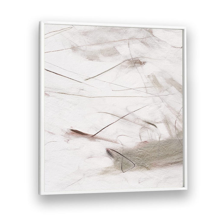 Elegant FRAGMENTED #1 abstract painting enhances any space with its unique design and soft color palette.