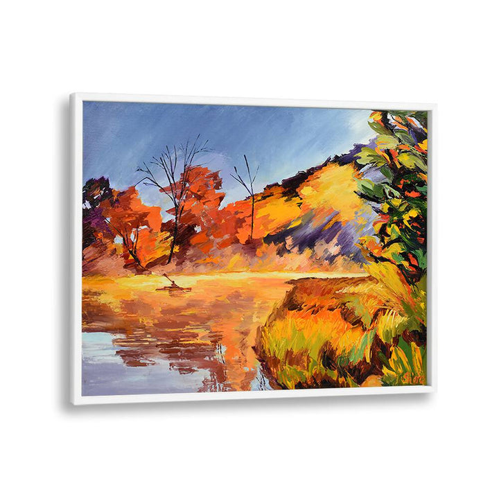 KAYAK AND ORANGE TREES , LANDSCAPE PAINTINGS