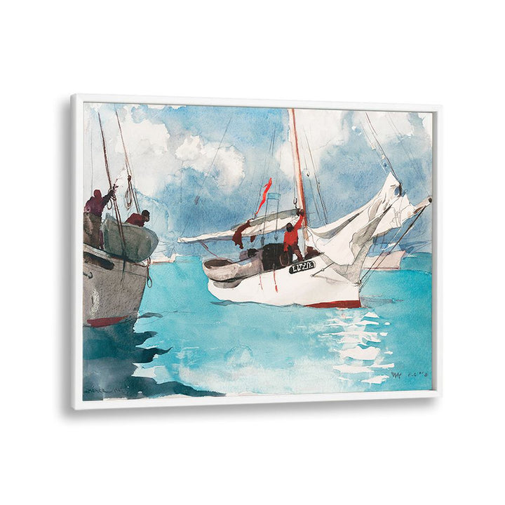 FISHING BOATS, KEY WEST (1903) , VINTAGE PAINTINGS