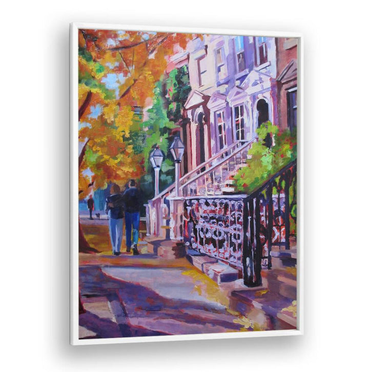 AUTUMN STROLL , LANDSCAPE PAINTINGS