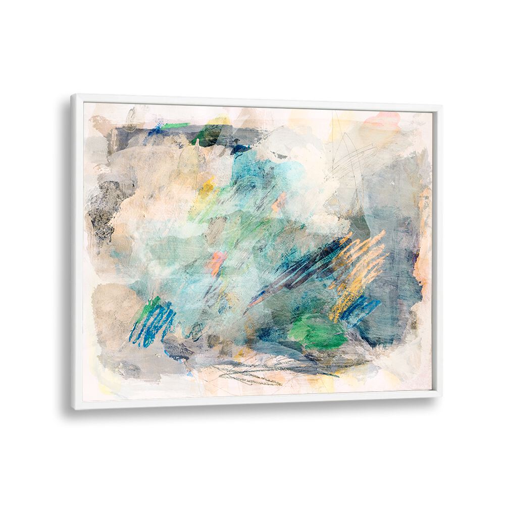 Vibrant SOFT PASTEL HUES in this abstract painting bring a serene touch to any space. Perfect for modern decor.