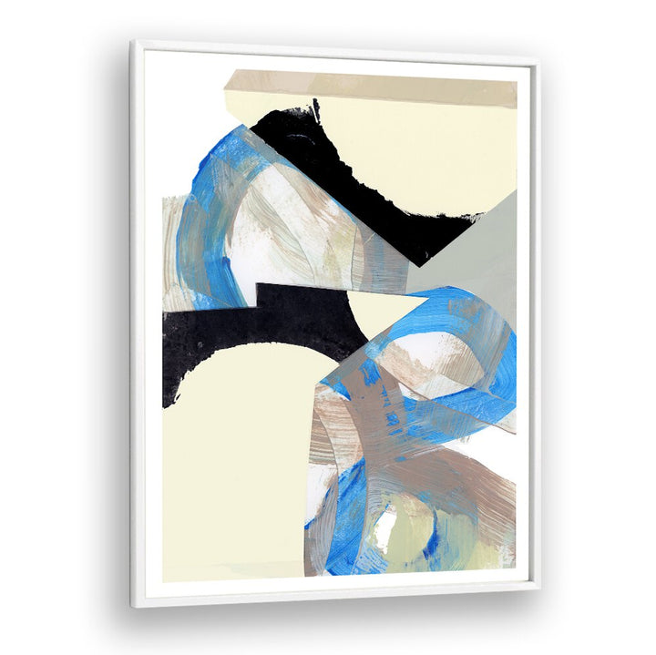 Stunning BLUE NEUTRAL BEIGE I, ABSTRACT PAINTINGS featuring soothing blue and neutral beige tones for elegant decor.