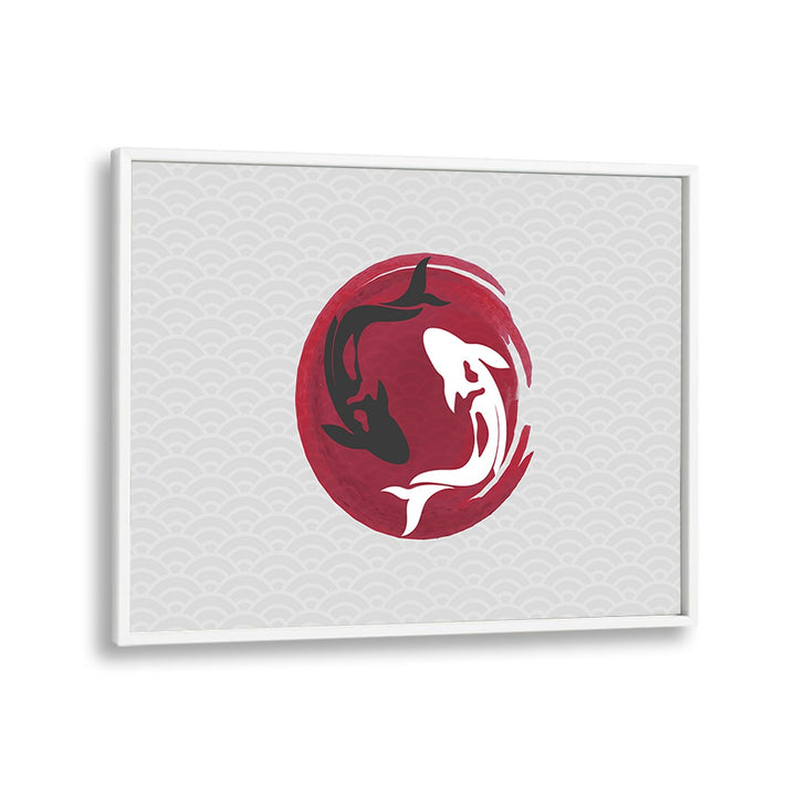 Elegant KOI LOVE II, JAPANESE PAINTINGS featuring serene koi fish symbolizing love and perseverance in a stunning design.