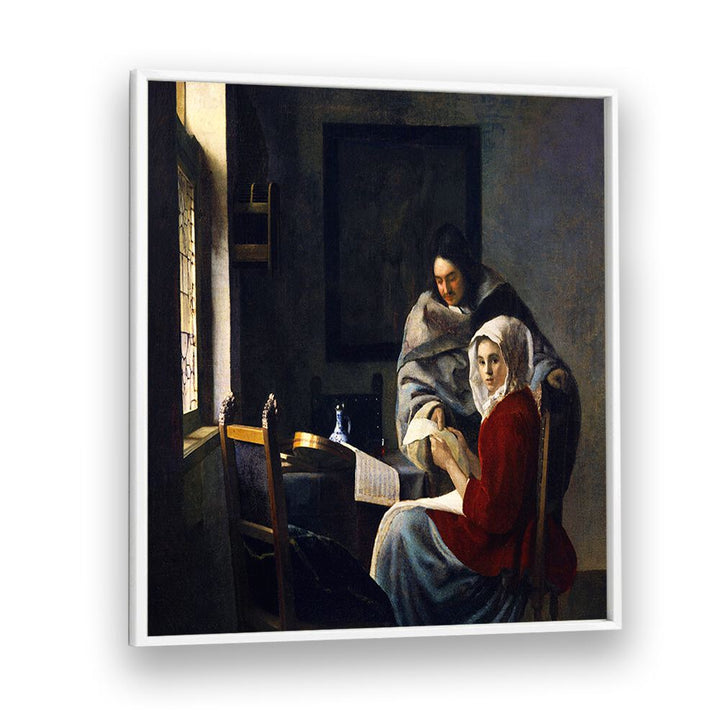 GIRL INTERRUPTED AT HER MUSIC (CA. 1660–1661) BY JOHANNES VERMEER, VINTAGE PAINTINGS