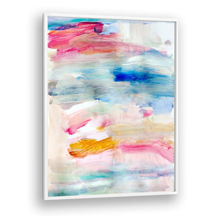 Vibrant colors blend beautifully in THE VIEW FROM UP HERE, ABSTRACT PAINTINGS, perfect for modern decor.
