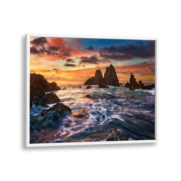 Captivating seascape at sunset, perfect for DANCE WITH LIGHT, PHOTOGRAPHY PRINTS to illuminate your home.