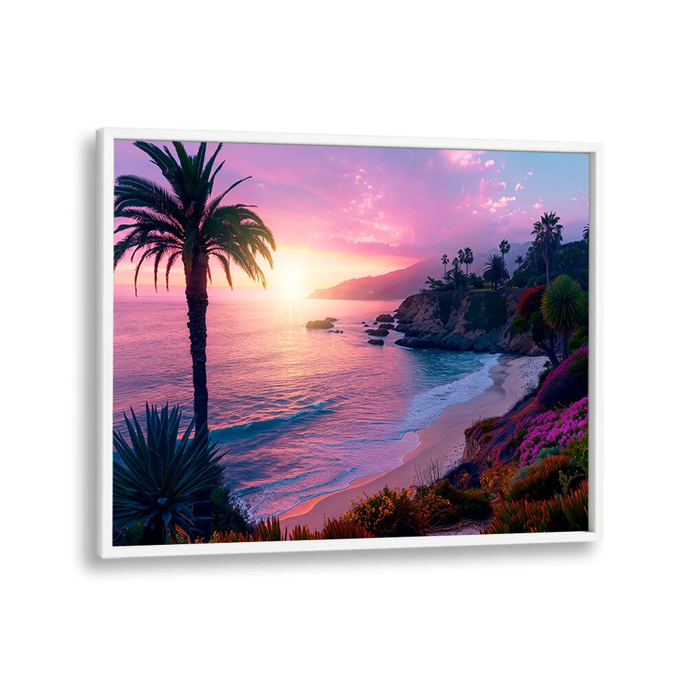 Vibrant PURPLE SUNSET IN LAGUNA BEACH, BEACH PAINTINGS by Philippe Hugonnard brings serene coastal beauty to your space.