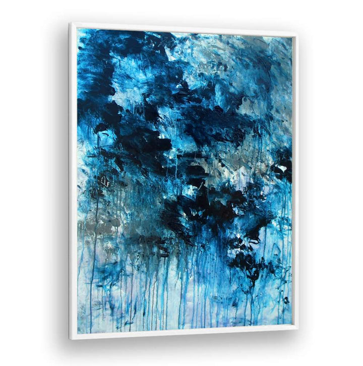 Vibrant shades of blue create an engaging focal point in ABSTRACT DESIGN VII, perfect for modern decor.