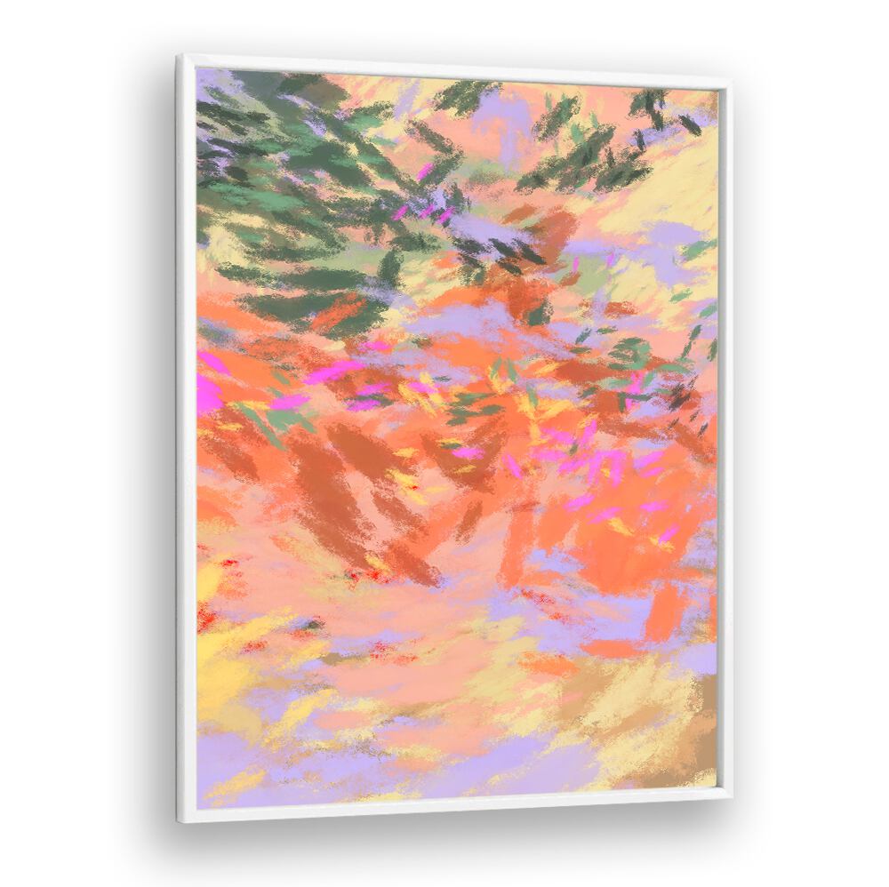 Bright and soothing colors in LAZY SUMMER DAYS VI, ABSTRACT PAINTINGS evoke relaxation and sunny afternoons.