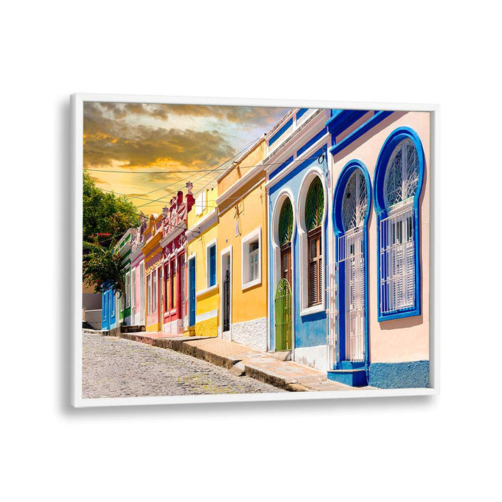 COLORFUL SUNSET STREET , BEACH PAINTINGS