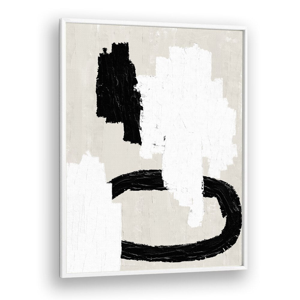 ABSTRACT BEIGE AND BLACK PAINTING , ABSTRACT PAINTINGS