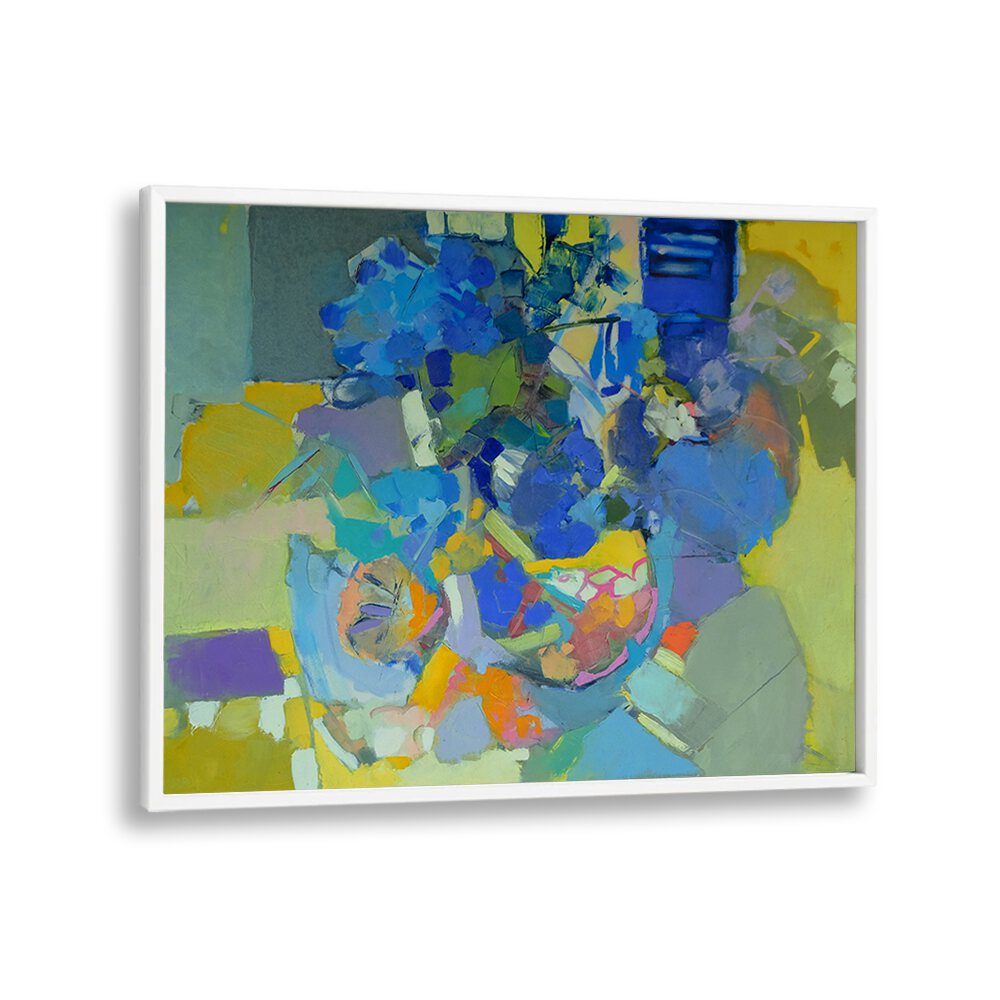 Colorful GARDEN, ABSTRACT PAINTINGS featuring vibrant flowers, perfect for enhancing outdoor elegance.