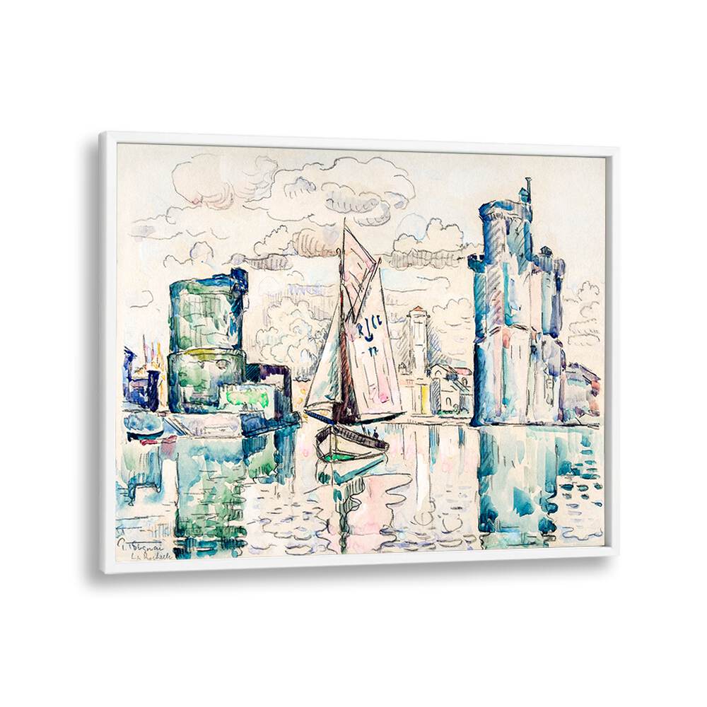 ENTRANCE TO THE HARBOR OF LA ROCHELLE , VINTAGE PAINTINGS