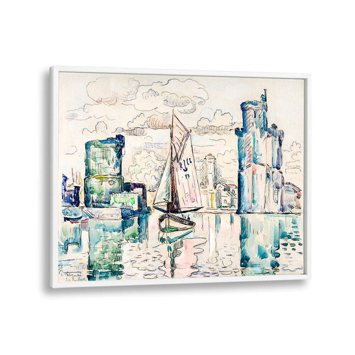 ENTRANCE TO THE HARBOR OF LA ROCHELLE , VINTAGE PAINTINGS
