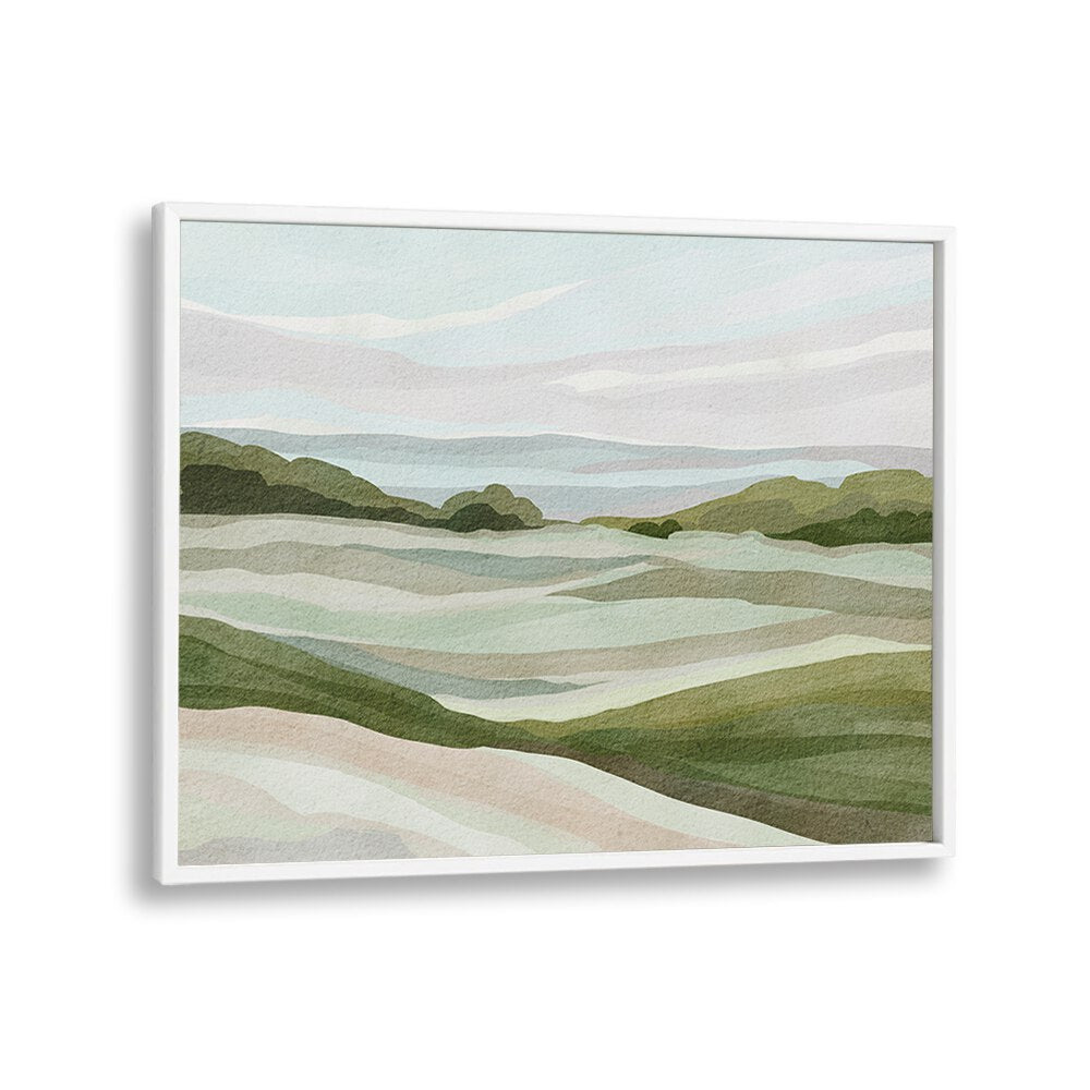 GREEN HILL VIEW II , LANDSCAPE PAINTINGS