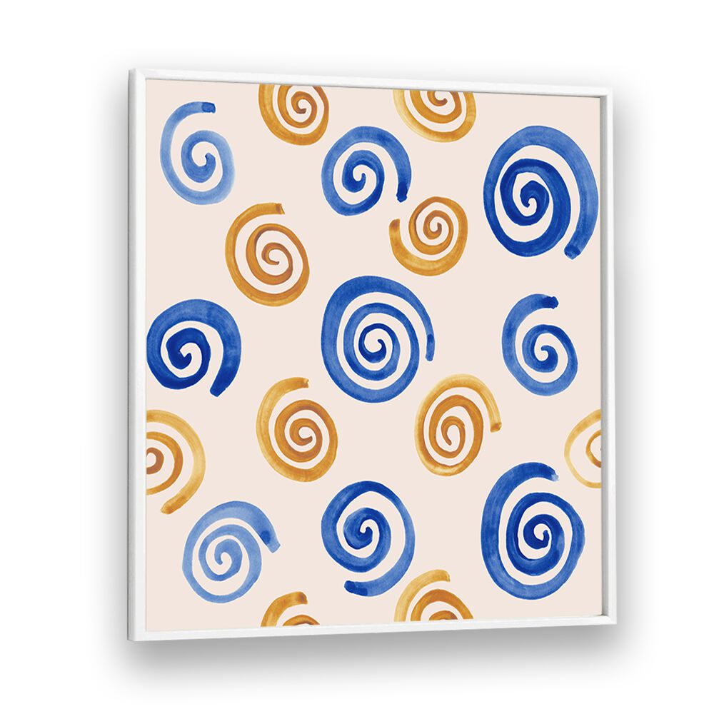 Vibrant WATERCOLOUR TILE XV, ABSTRACT PAINTINGS featuring playful swirls for elegant home decor transformation.