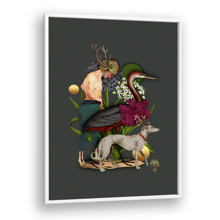 Surreal artwork featuring a mystical woodland scene, part of ENCHANTED FOREST III, SURREAL ART PRINTS collection.