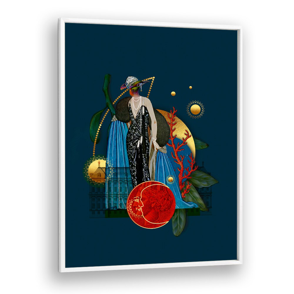 Enchanting QUEEN OF THE UNDERWATER GARDENS, SURREAL ART PRINTS, transforms your space into a serene aquatic escape.