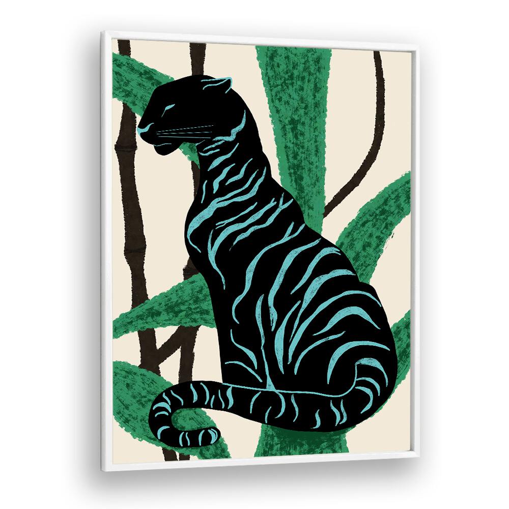 Bold black character art featuring a majestic tiger, part of our unique BLACK CHARACTER, ANIMAL PAINTINGS collection.