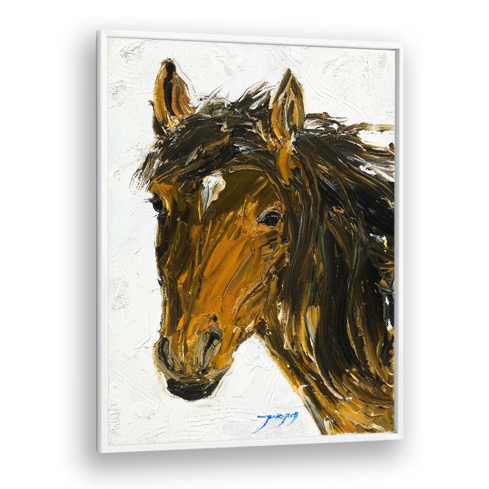 Stunning HORSE, ANIMAL PAINTINGS featuring a detailed horse portrait, perfect for animal art lovers.