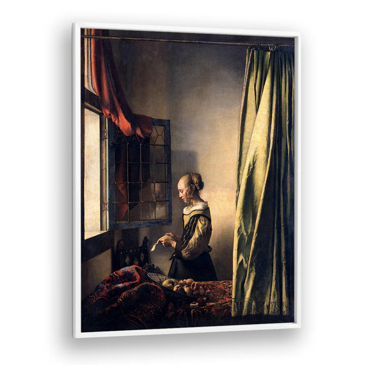 GIRL READING A LETTER (CA. 1659) BY JOHANNES VERMEER, VINTAGE PAINTINGS