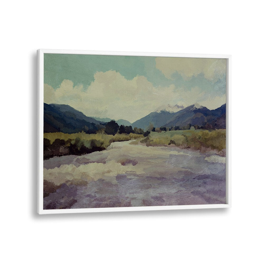 Experience tranquility with VALLEY RIVER, LANDSCAPE PAINTINGS, showcasing serene rivers and lush valleys.