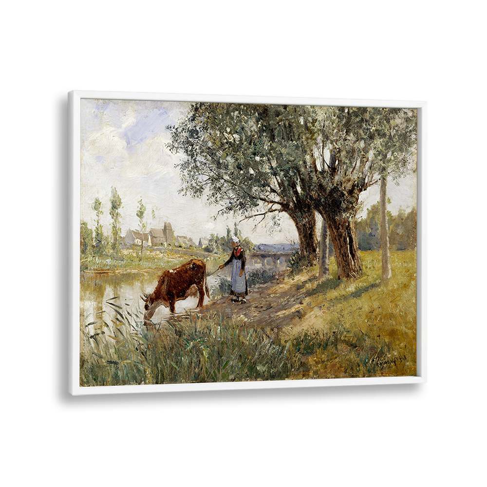 COUNTRYSIDE NEAR GREZ-SUR-LOING (1889) , VINTAGE PAINTINGS