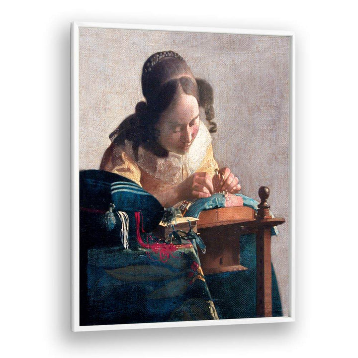 THE LACEMAKER (CA.1669–1671) BY JOHANNES VERMEER, VINTAGE PAINTINGS