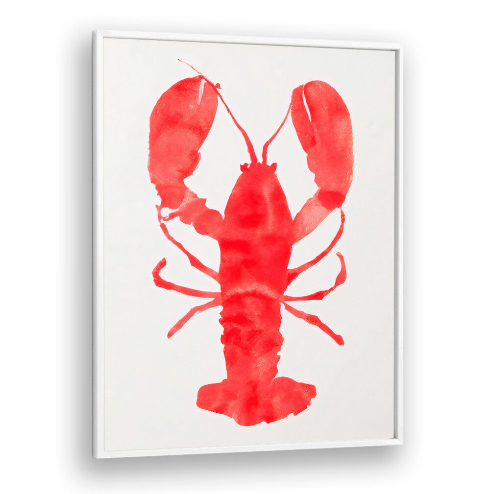 LOBSTER GRACE, KITCHEN POSTERS featuring a vibrant red lobster silhouette to enhance coastal kitchen décor.