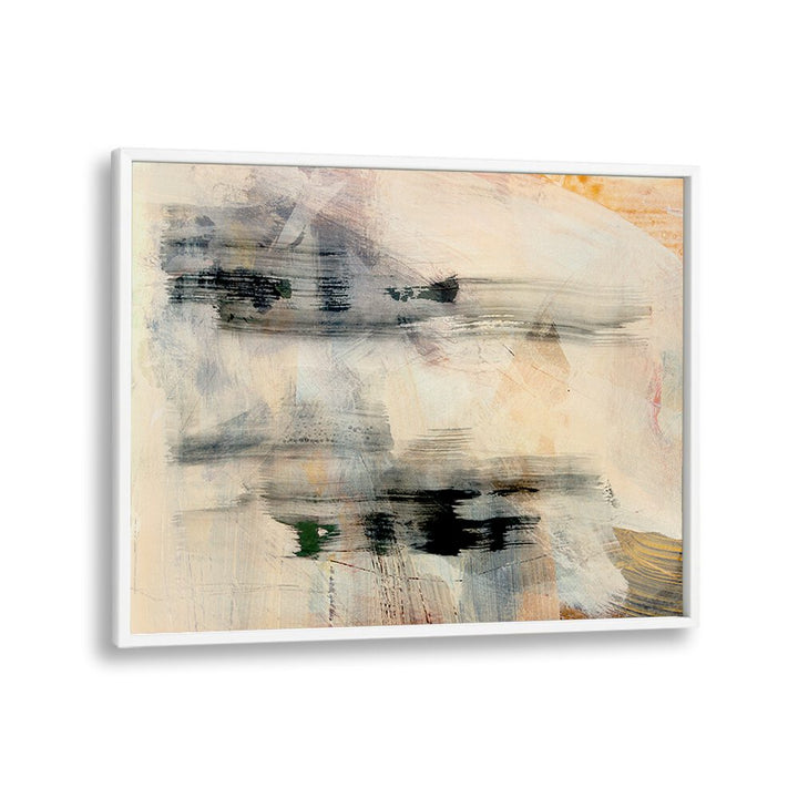 Ethereal strokes blend soft hues in this abstract painting, perfect for modern decor in any space.