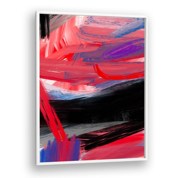 Bold strokes in red and black create a stunning visual in the RED AND BLACK ABSTRACTION, ABSTRACT PAINTINGS. Perfect for any space.