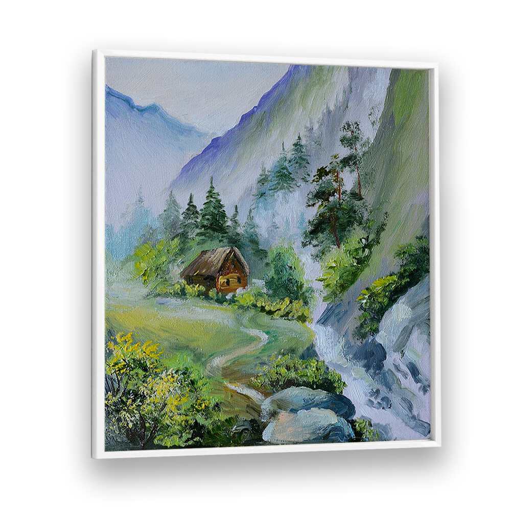 The Old Mill Vintage European Paintings in White Plain Frame