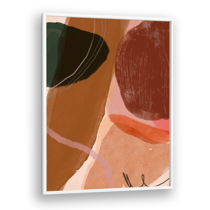 Chic CHATTER, ABSTRACT PAINTINGS with earthy tones and fluid shapes, perfect for modern home decor.
