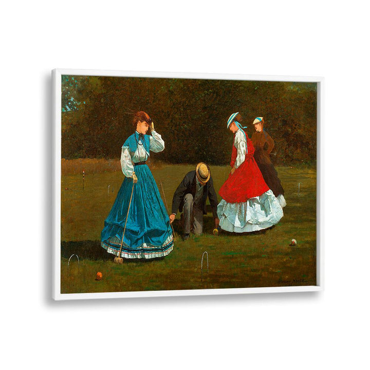 CROQUET SCENE (1866)  , VINTAGE PAINTINGS