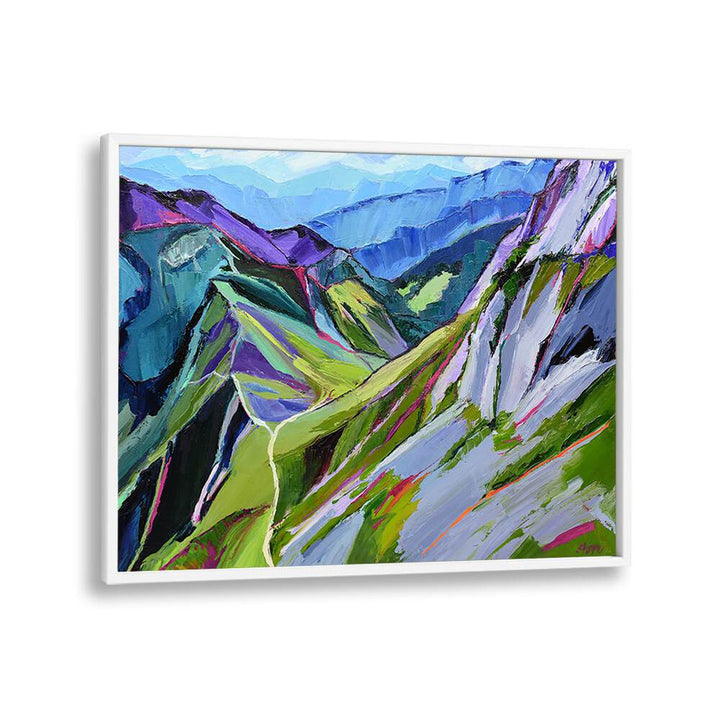ALPINE TRAIL , LANDSCAPE PAINTINGS