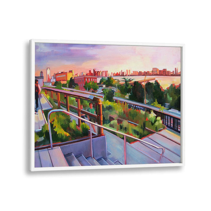 HIGH LINE SUNSET , LANDSCAPE PAINTINGS