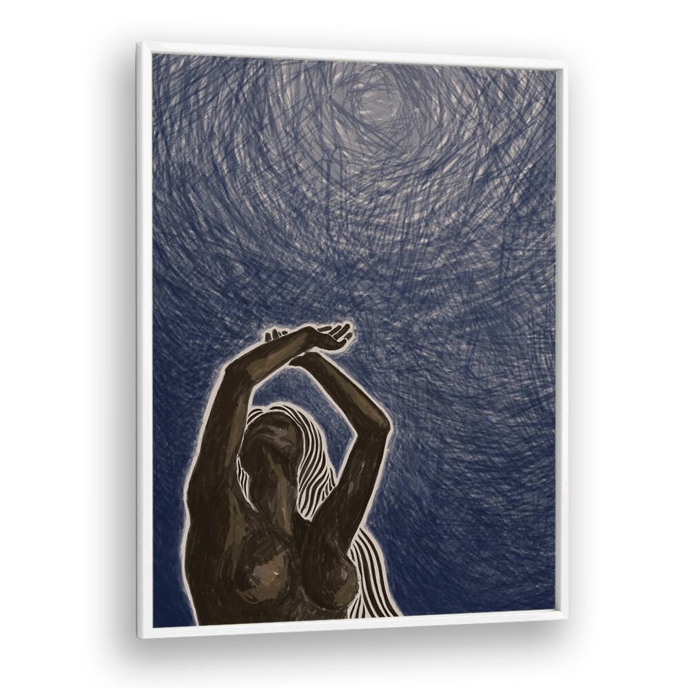 Explore the emotional depth of WITH ABONDON, PORTRAITS, showcasing a figurative illustration against a vibrant backdrop.