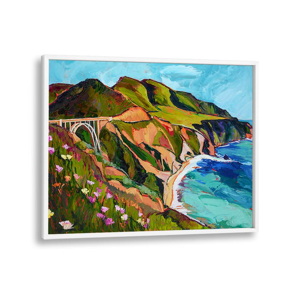 ROUTE ONE BRIDGE , LANDSCAPE PAINTINGS
