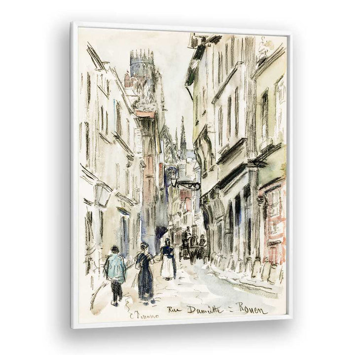 RUE DAMIETTE, ROUEN (CA. 1884)  , VINTAGE PAINTINGS