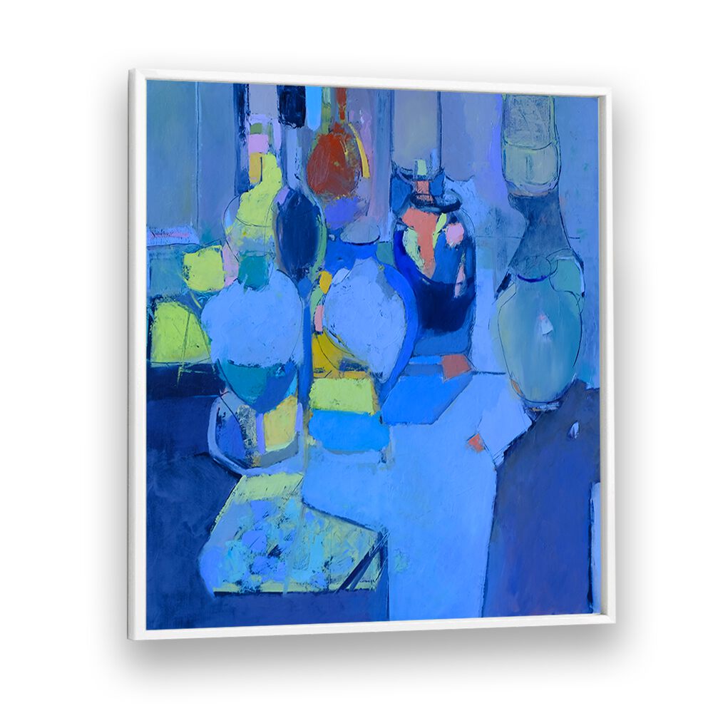 Elegant BLUE GLASS, ABSTRACT PAINTINGS showcasing vibrant hues, perfect for enhancing your home decor.