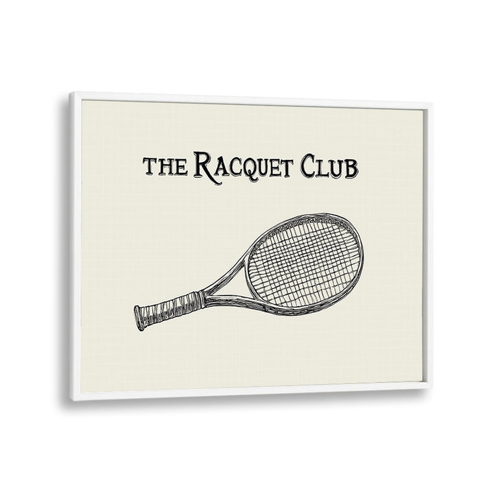 Vintage Tennis Racquet Illustration, perfect for sports enthusiasts, adds charm to any space. Ideal sports posters collection.