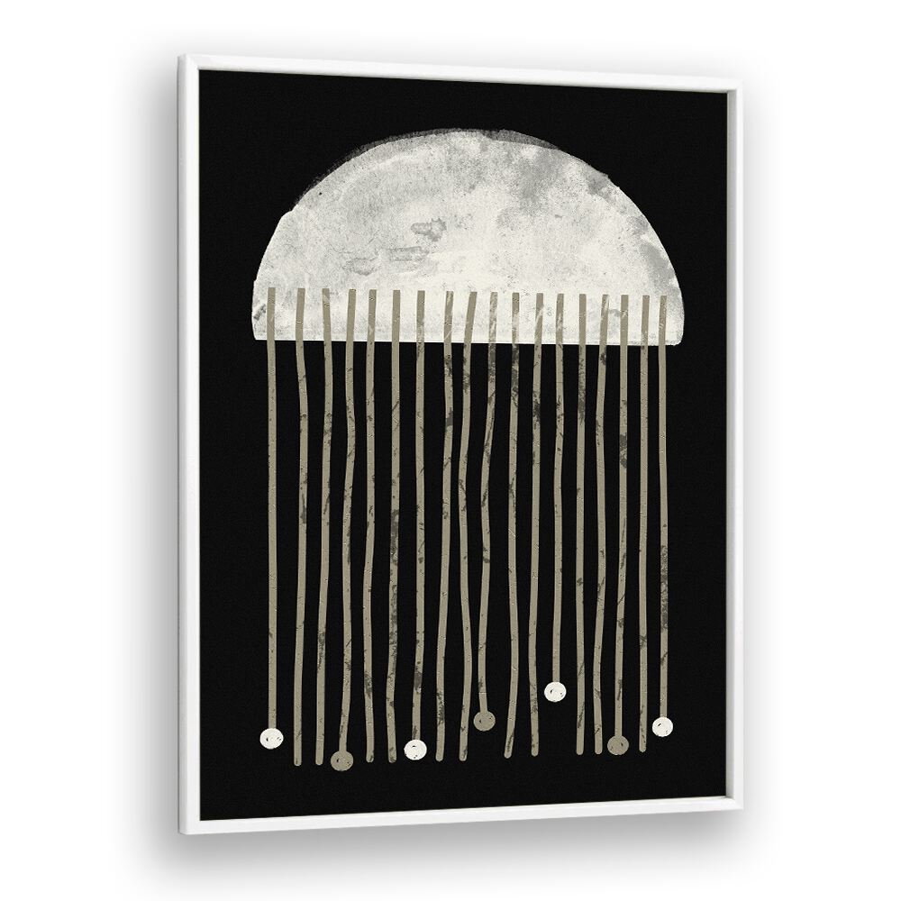 Stunning MIDNIGHT WHISPERS ABSTRACTION, GEOMETRIC ART PRINTS featuring abstract shapes on a bold black background.