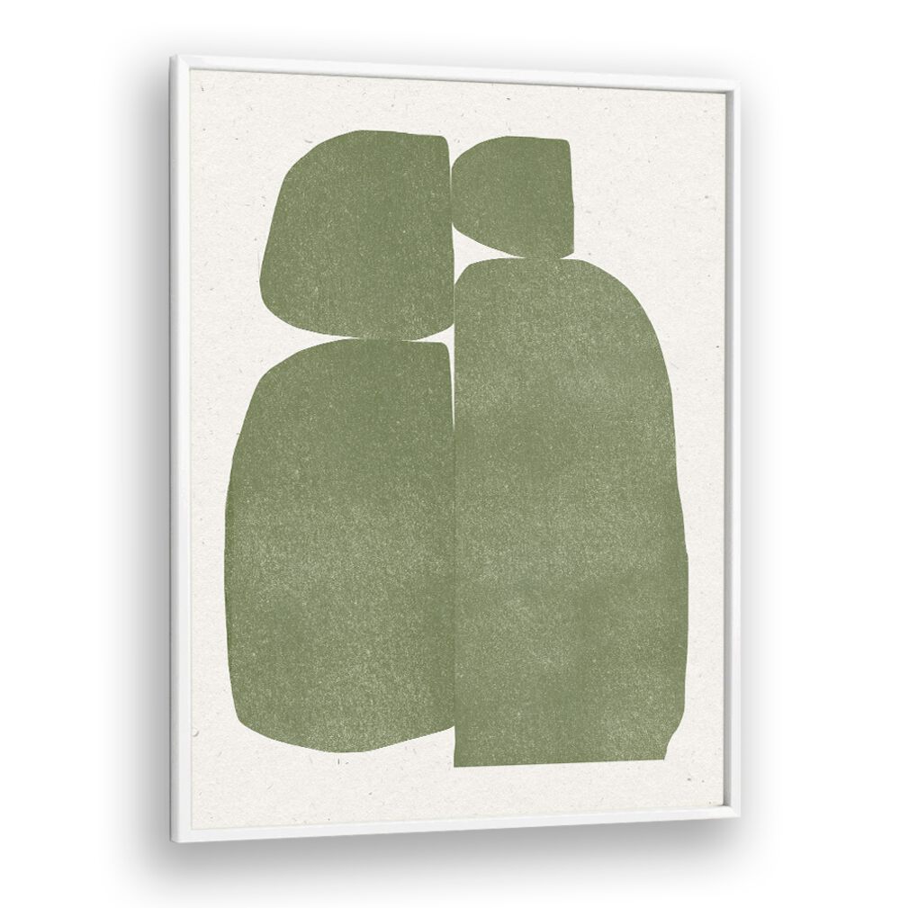 GREEN STONES COMPOSITION , ABSTRACT PAINTINGS