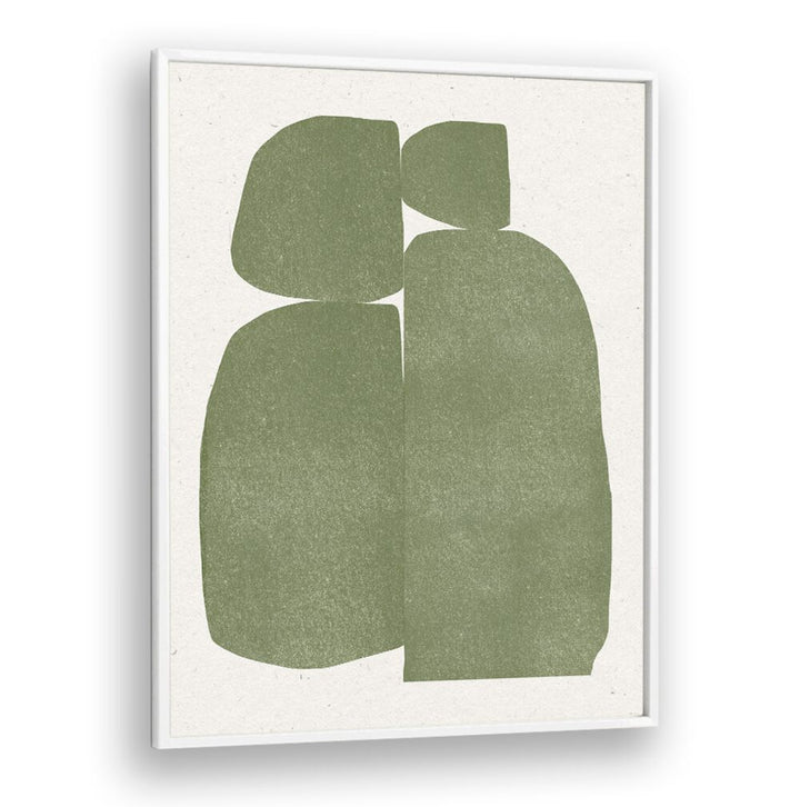 GREEN STONES COMPOSITION , ABSTRACT PAINTINGS