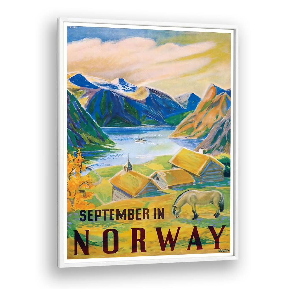 Stunning NORWAY, VINTAGE TRAVEL POSTERS showcase breathtaking landscapes and culture, perfect for home decor.