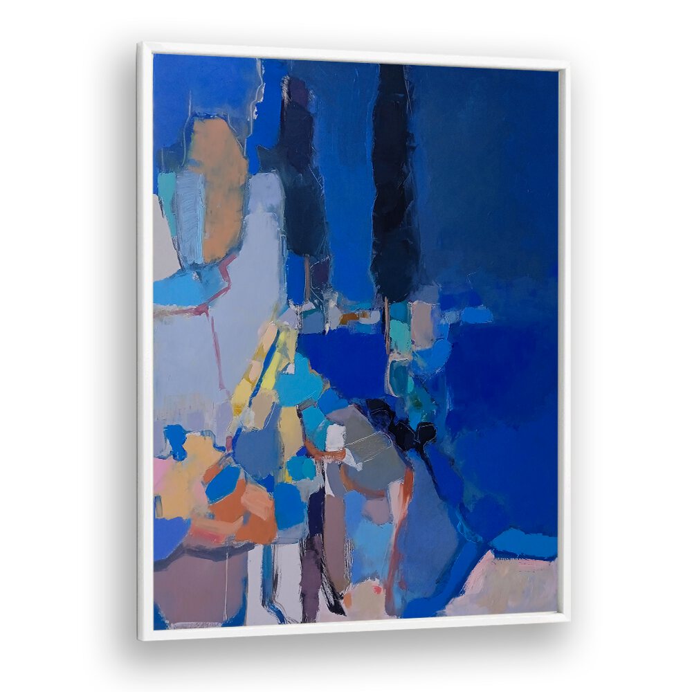 Vibrant BLUE BLUE DAY, ABSTRACT PAINTINGS showcasing a stunning blend of blues and colors for your decor.